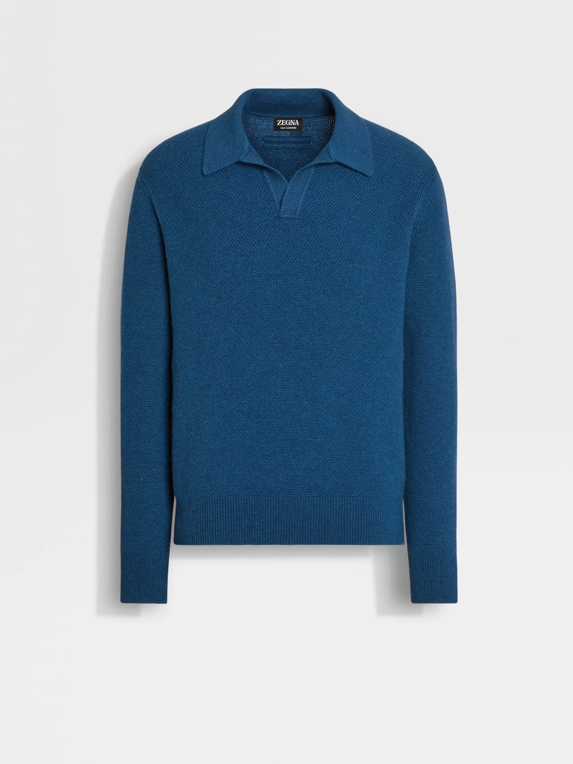 Polo Oasi Cashmere Bleu Sarcelle Vif Chiné<ZEGNA Online