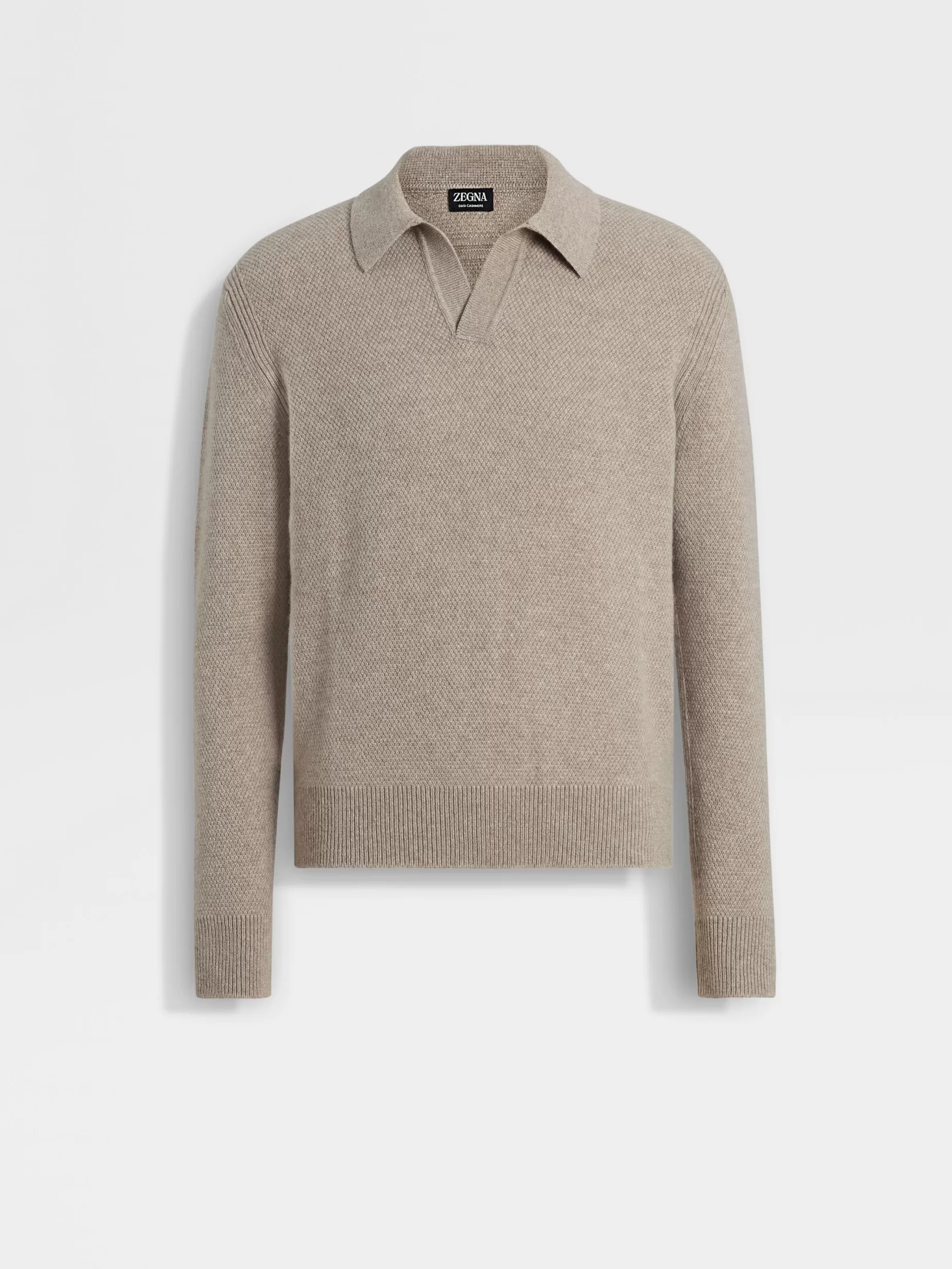 Polo Oasi Cashmere Taupe Clair Chiné<ZEGNA Fashion