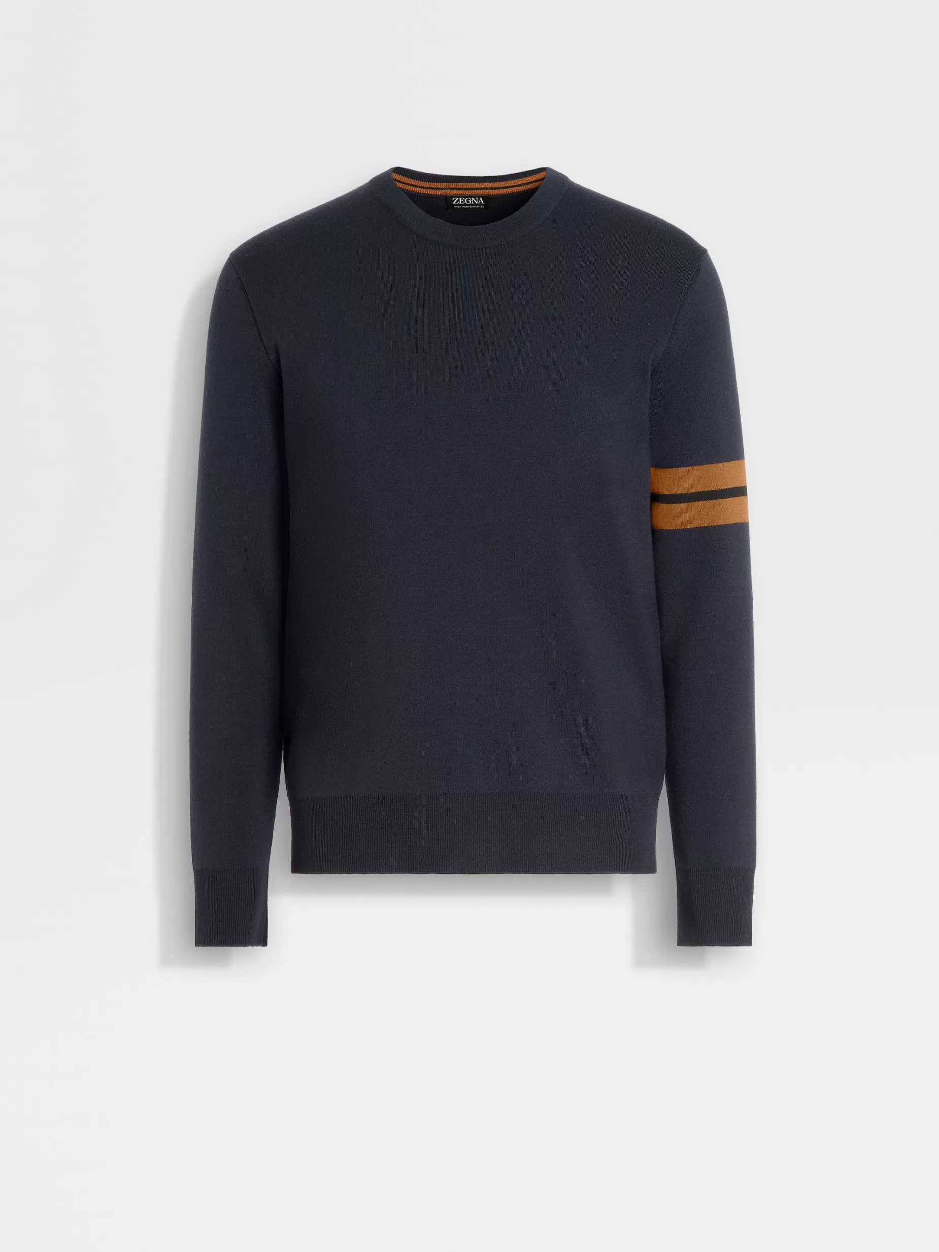 Pull Ras du Cou en Laine High Performance™ Bleu Marine<ZEGNA Cheap