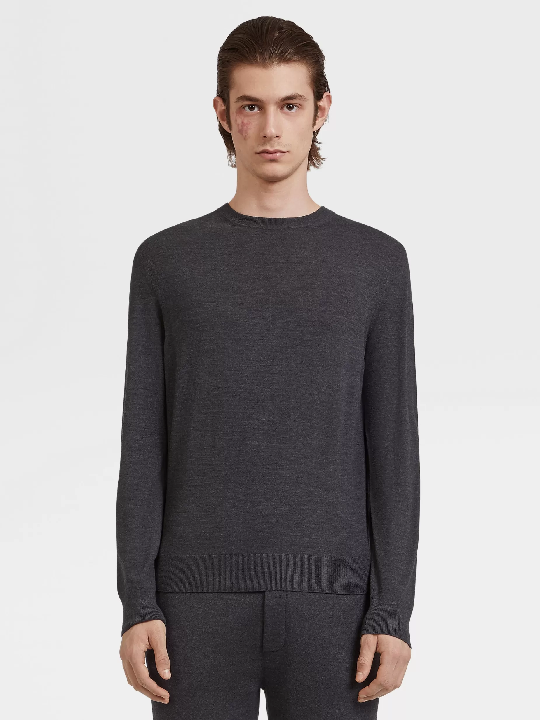 Pull Ras du Cou en Laine 12milmil12 Gris Foncé<ZEGNA Store