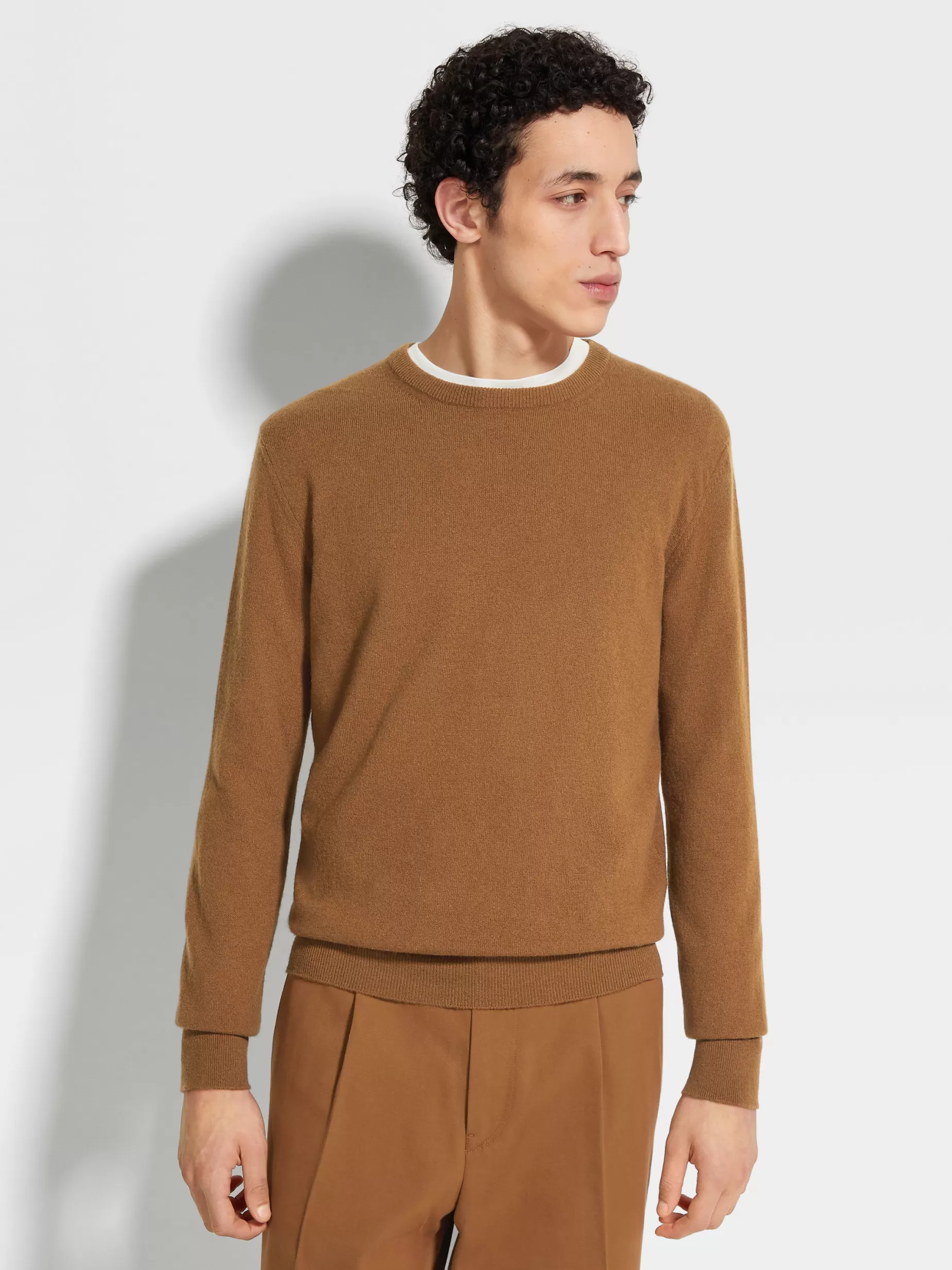 Pull Ras du Cou en Oasi Cashmere Foliage Foncé Chiné<ZEGNA Discount