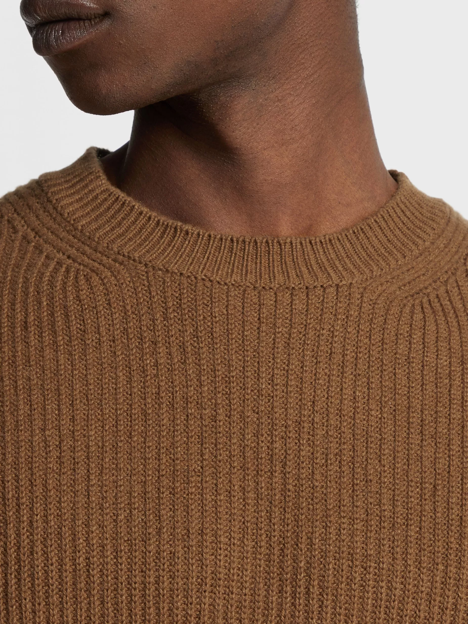 Pull Ras du Cou en Oasi Cashmere Foliage Foncé Chiné<ZEGNA Flash Sale