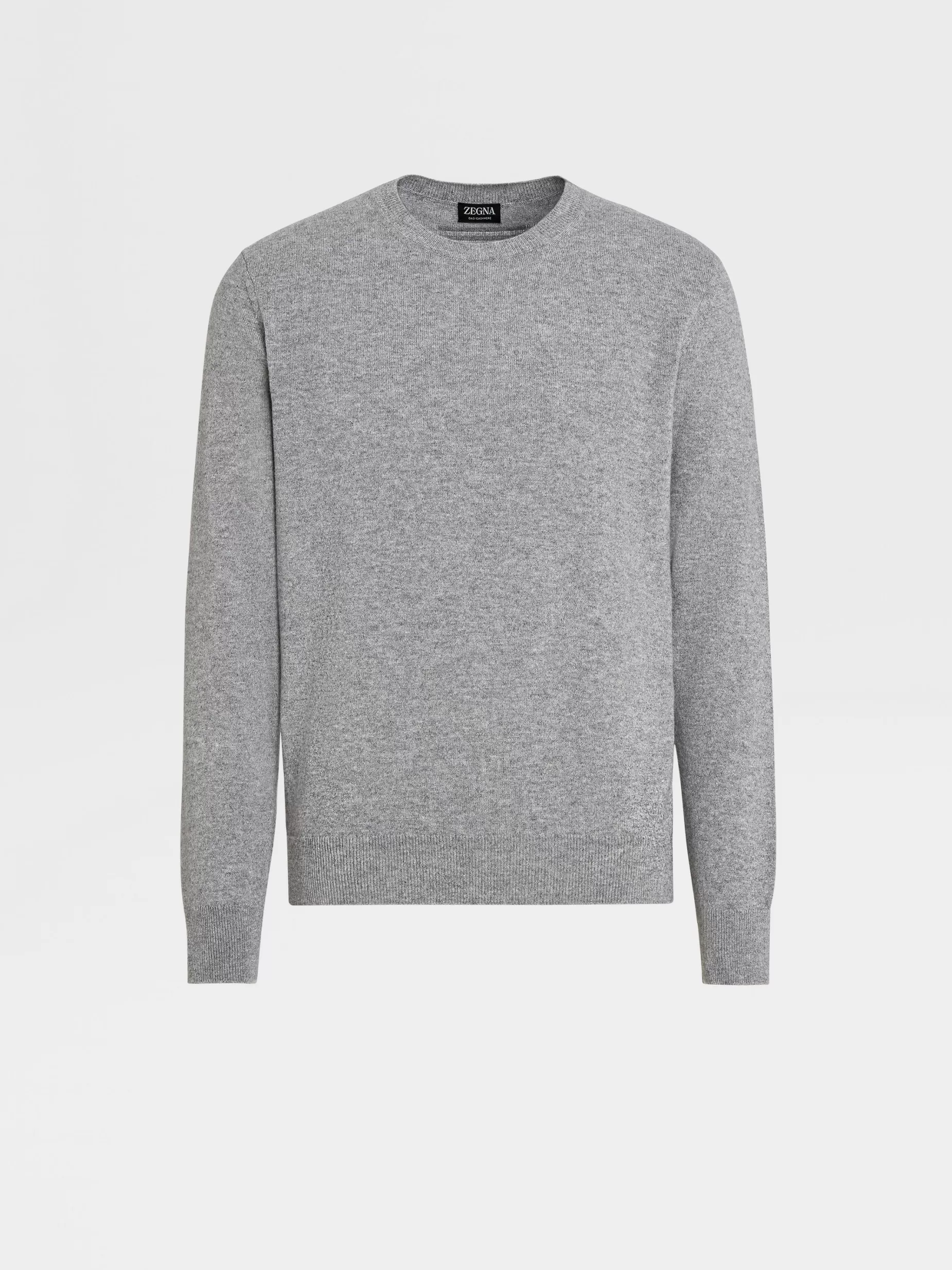 Pull Ras du Cou en Oasi Cashmere Gris Chiné<ZEGNA Sale