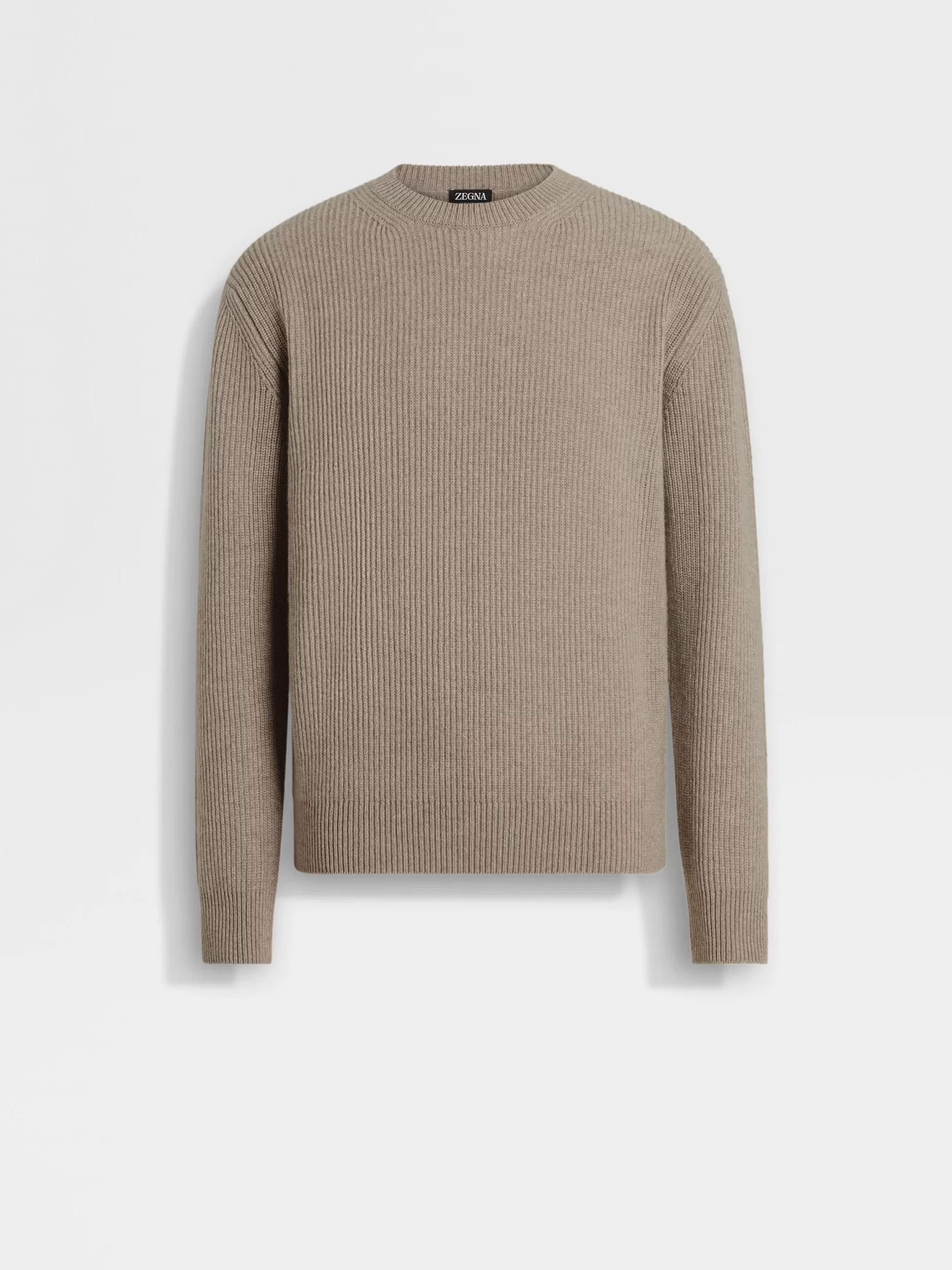 Pull Ras du Cou en Oasi Cashmere Taupe Clair<ZEGNA Best