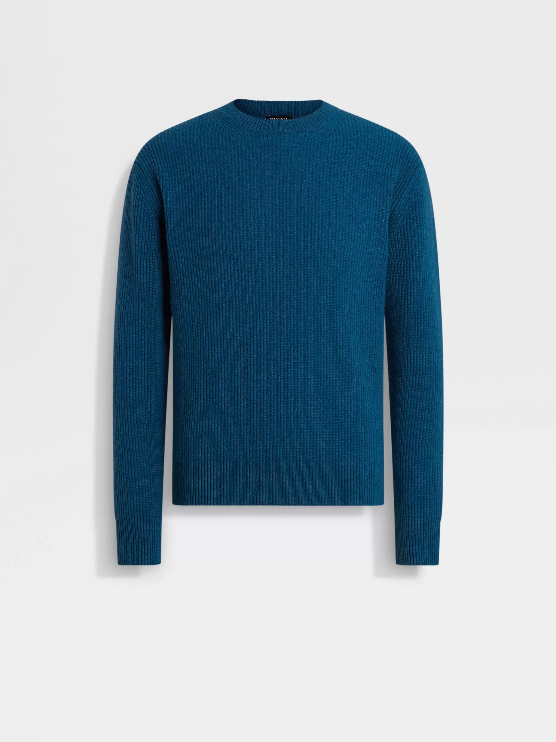 Pull Ras du Cou Oasi Cashmere Bleu Sarcelle Vif<ZEGNA Sale