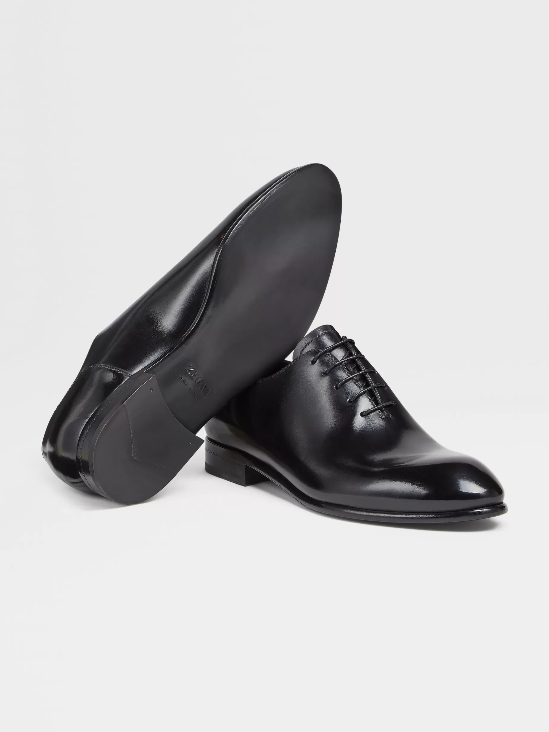 Richelieus Wholecut Vienna Evening en Cuir Poncé à la Main s<ZEGNA Discount
