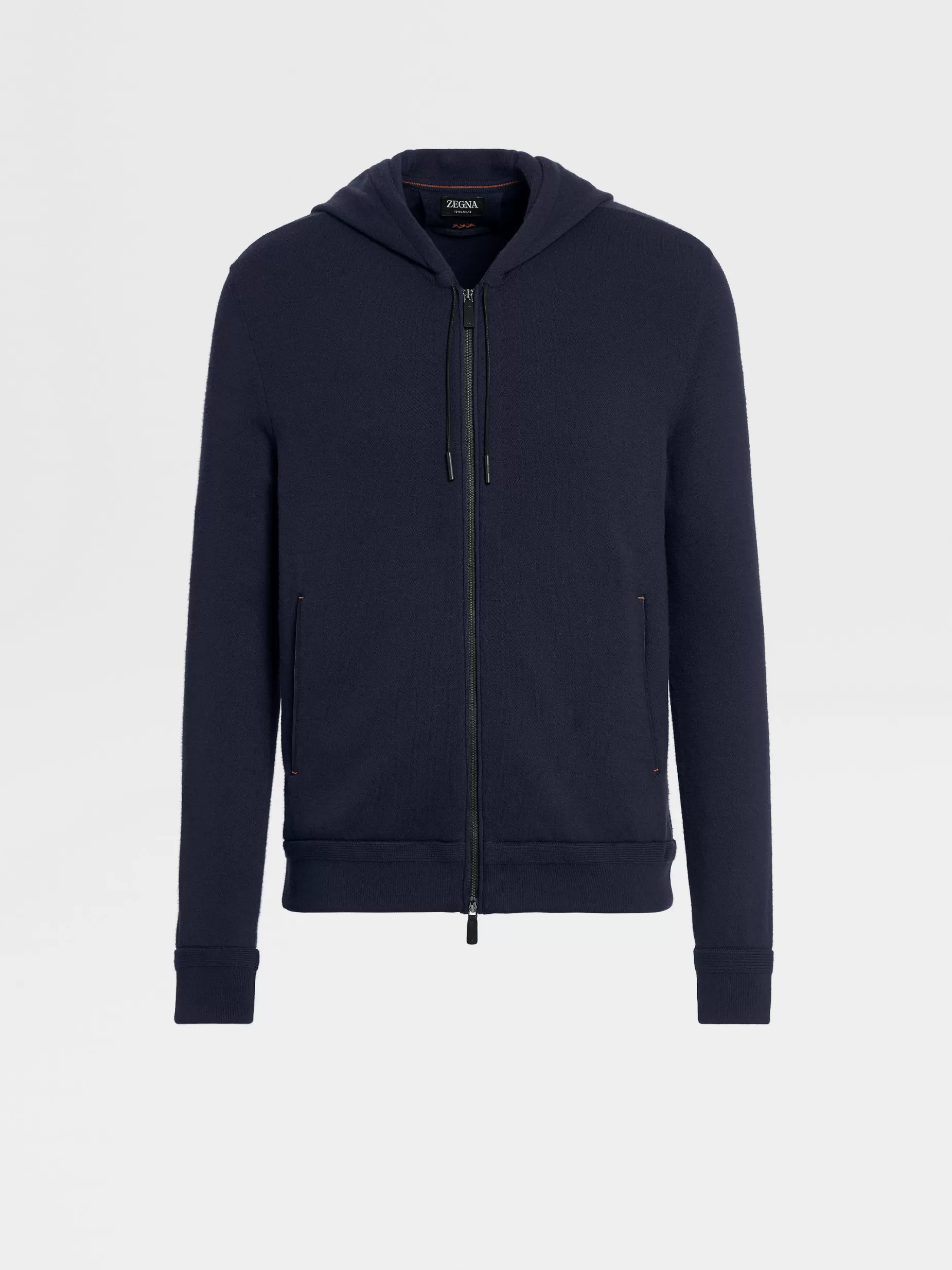 Sweat-shirt à Capuche Zippé en Laine 12milmil12 Bleu Marine<ZEGNA Hot