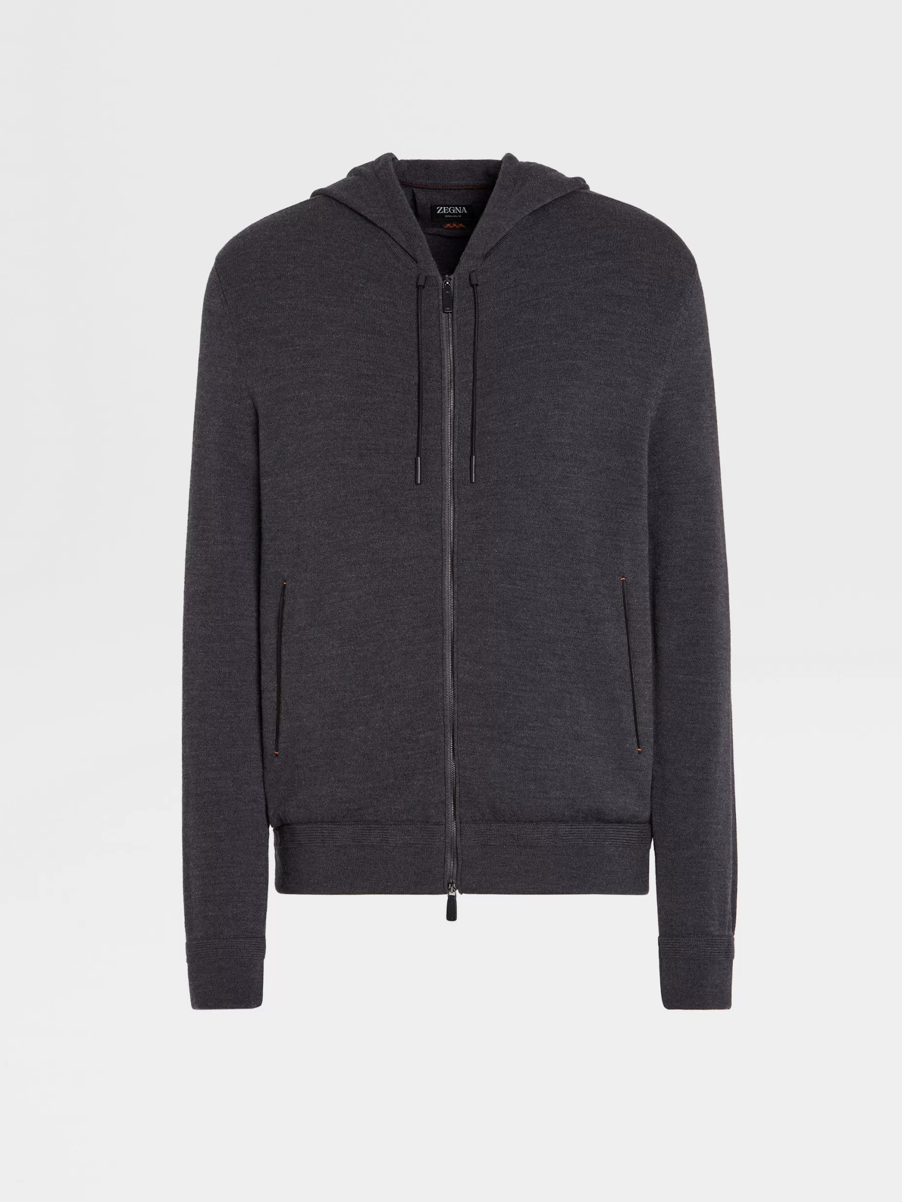 Sweat-shirt à Capuche Zippé en Laine 12milmil12 Gris Foncé<ZEGNA Online