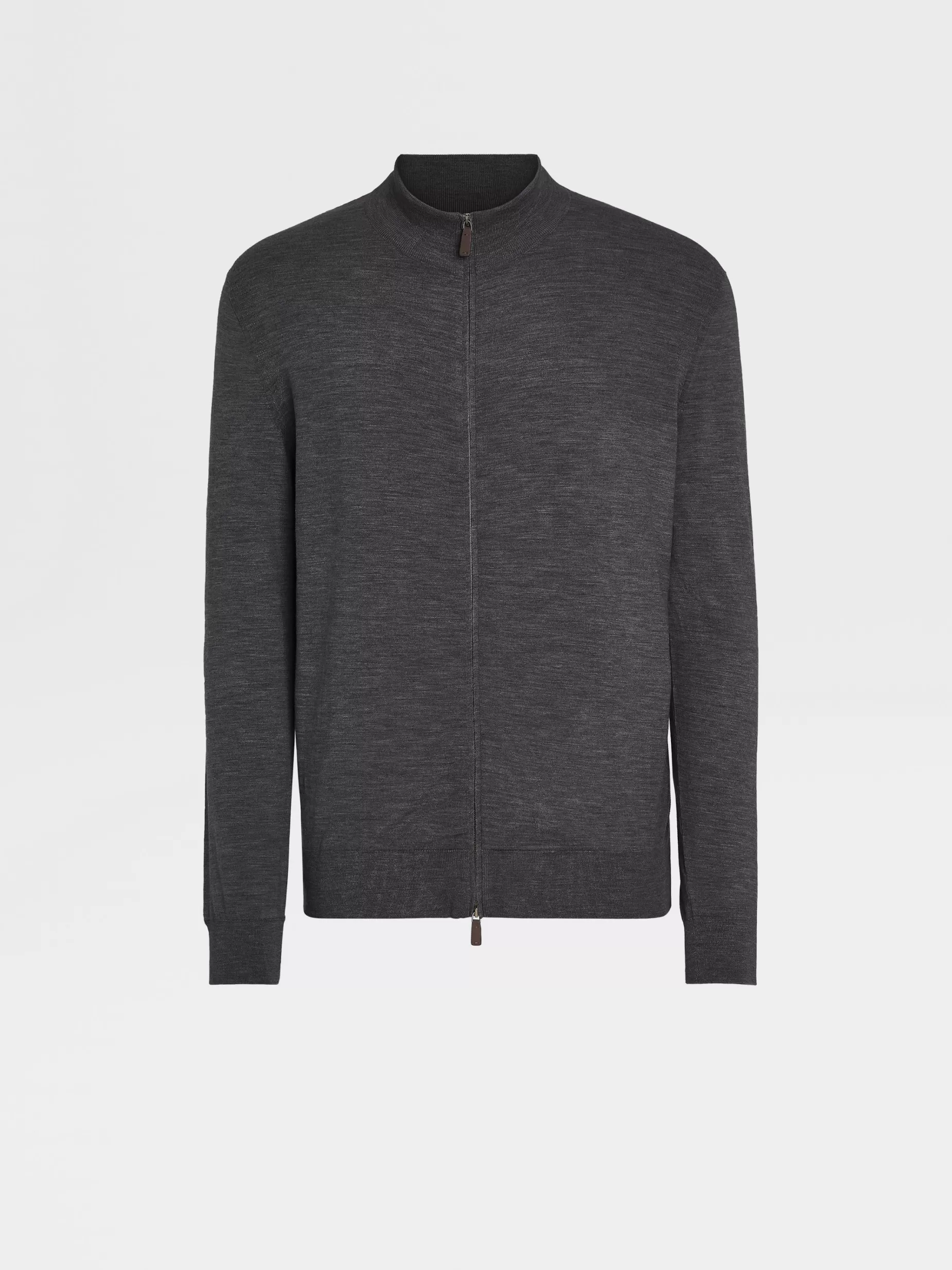 Sweat-shirt Zippé en Laine 12milmil12 Gris Foncé<ZEGNA Best Sale