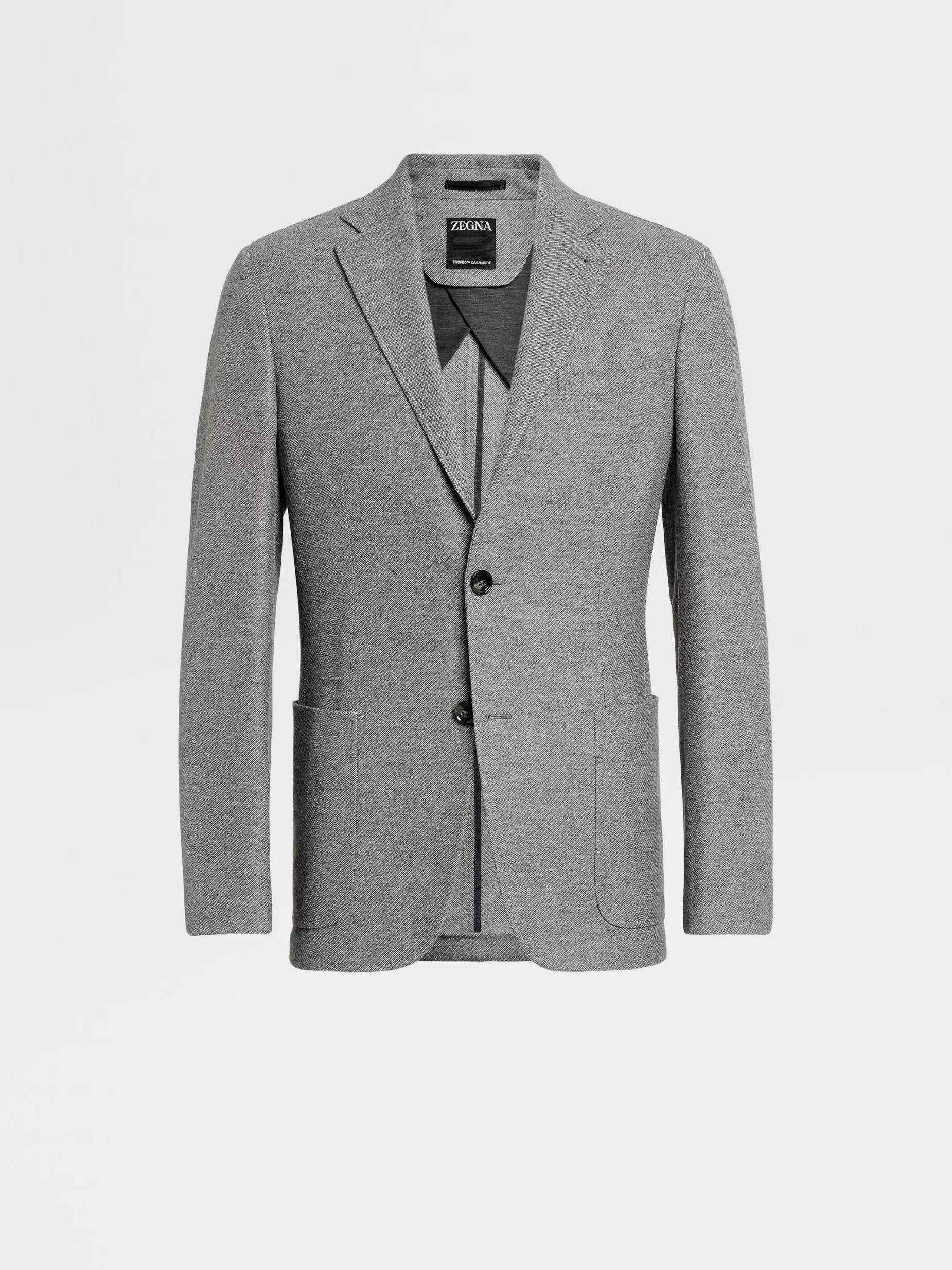 Veste Chemise en Trofeo™ Cashmere Gris Chiné<ZEGNA New