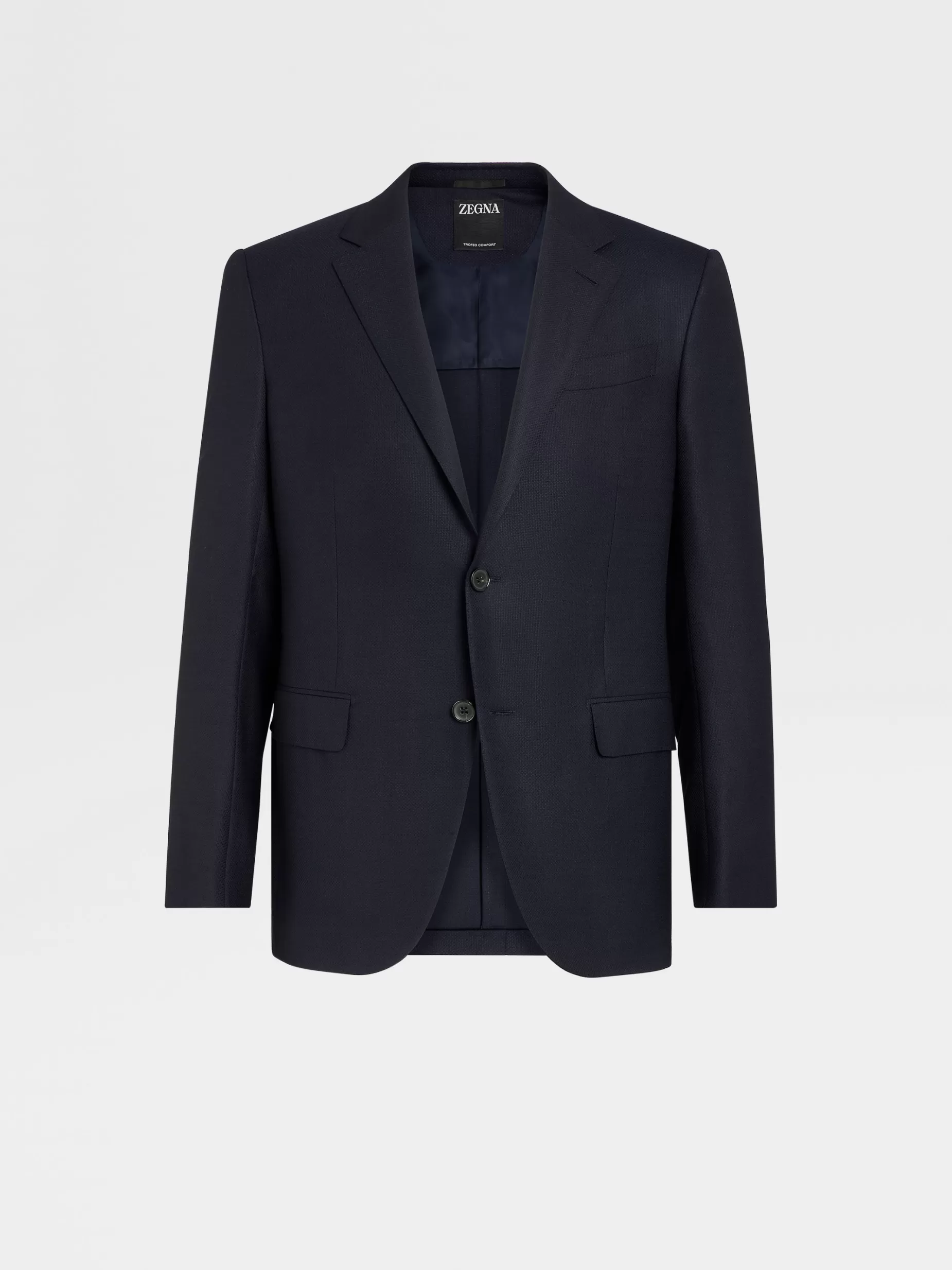Veste en Laine et Soie Trofeo™ Comfort Stretch Bleu Marine<ZEGNA Clearance