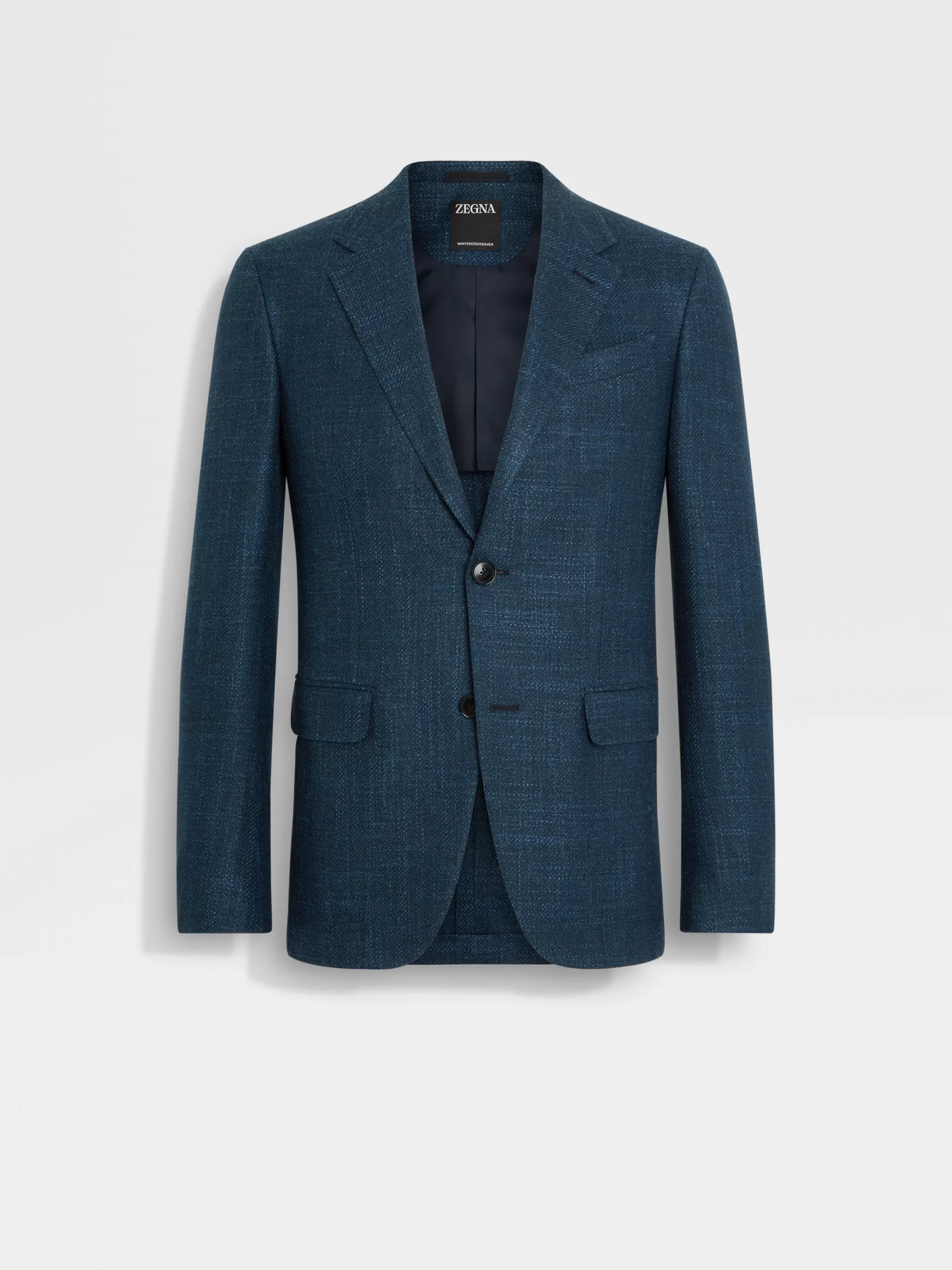 Veste en Laine, Soie et Cachemire Winter Crossover Bleu Sarcelle Foncé<ZEGNA Sale
