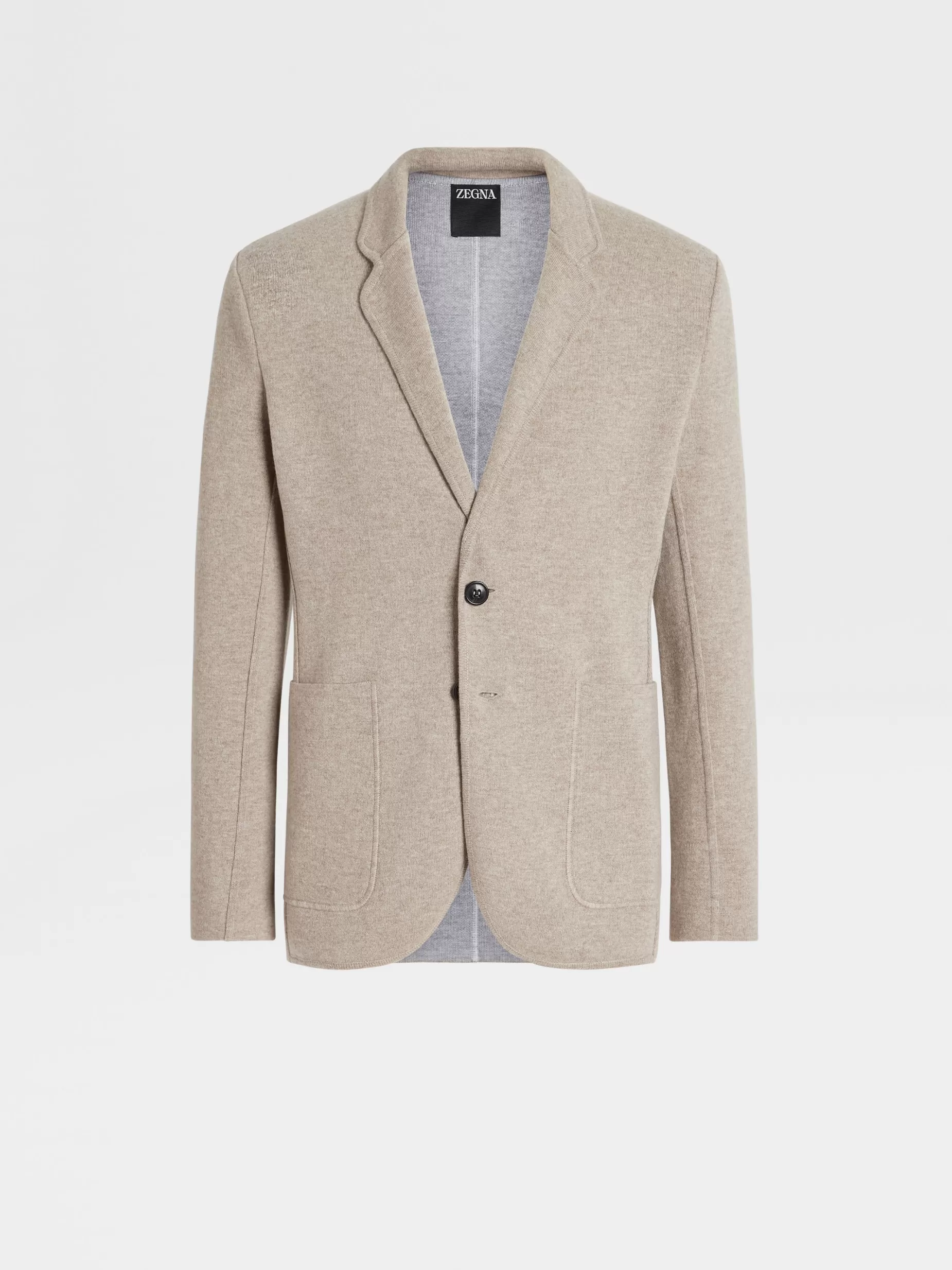 Veste en Pure Cashmere Taupe Clair<ZEGNA Cheap