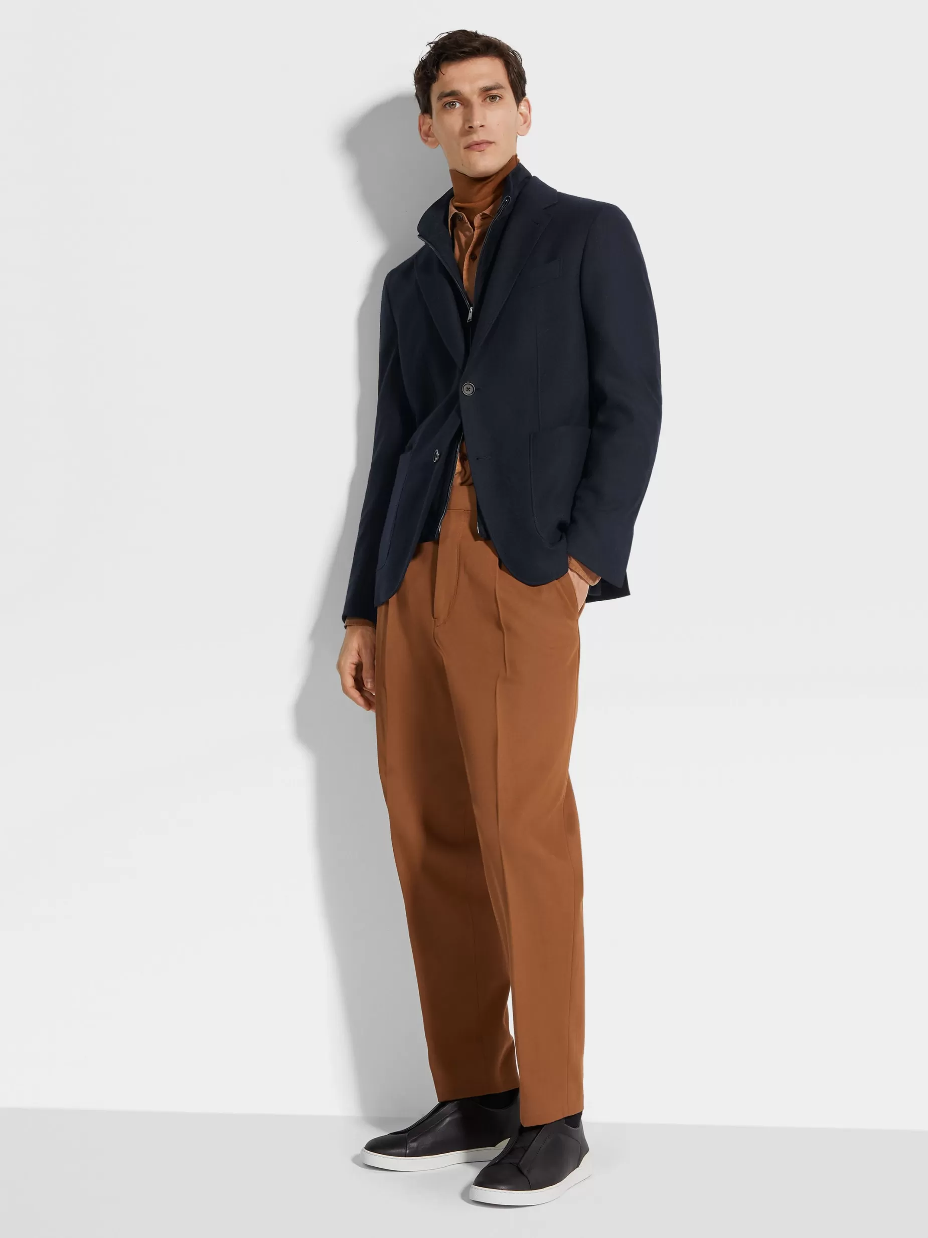 Veste en Trofeo™ Cashmere Bleu Marine<ZEGNA New