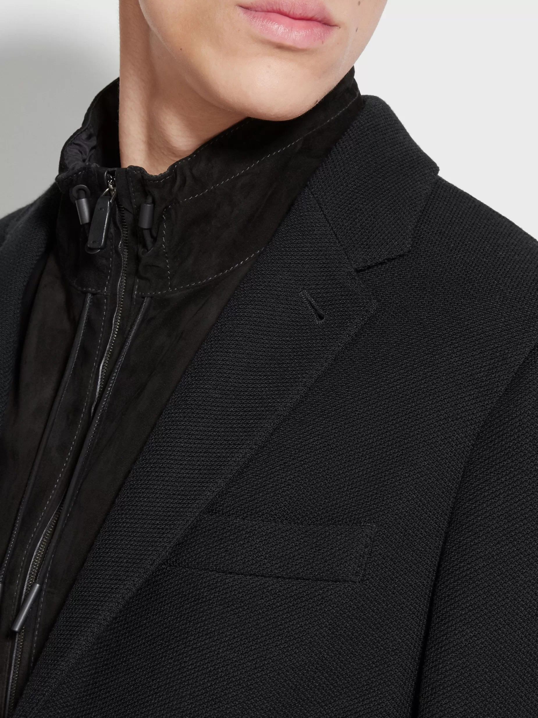 Veste Molletonnée en Laine Mélangée High Performance™ Jersey e<ZEGNA Cheap