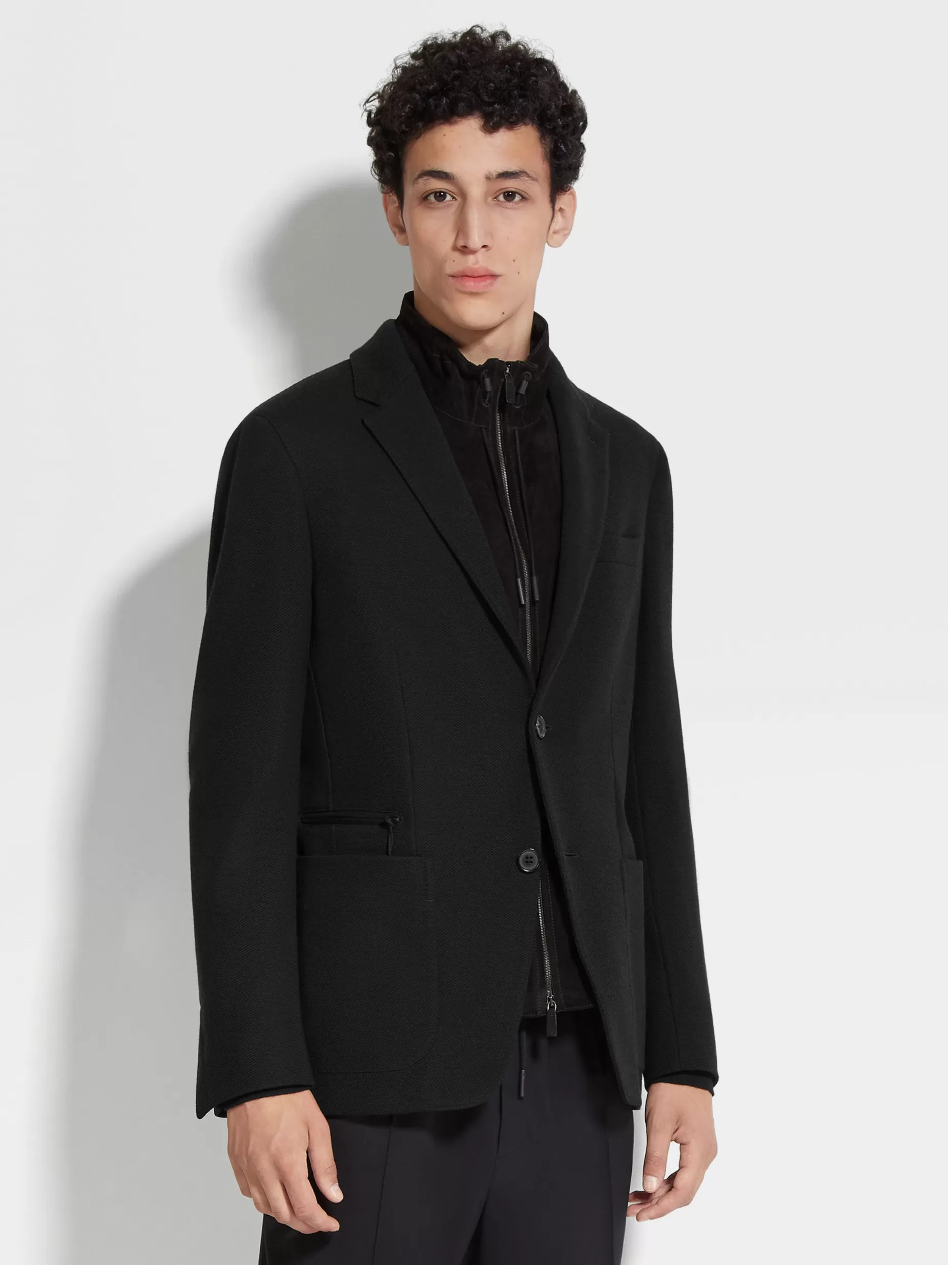 Veste Molletonnée en Laine Mélangée High Performance™ Jersey e<ZEGNA Cheap